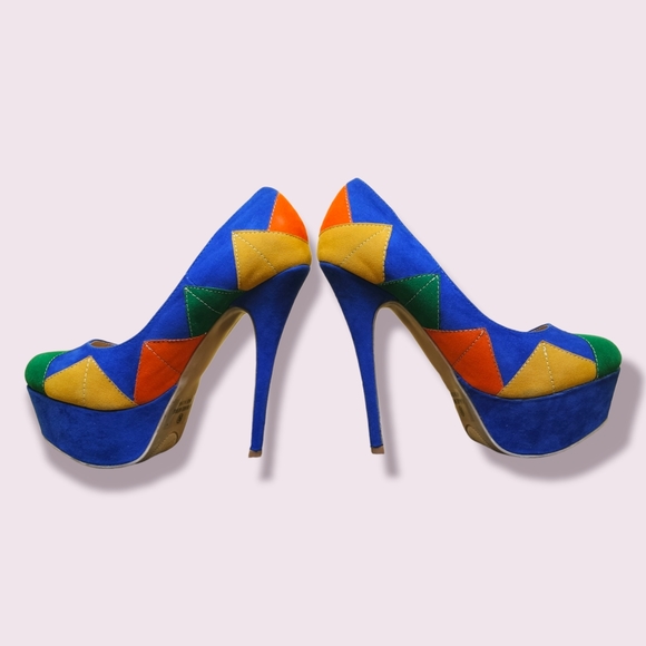 Alba 90s vibes colorblock heels - Picture 4 of 6